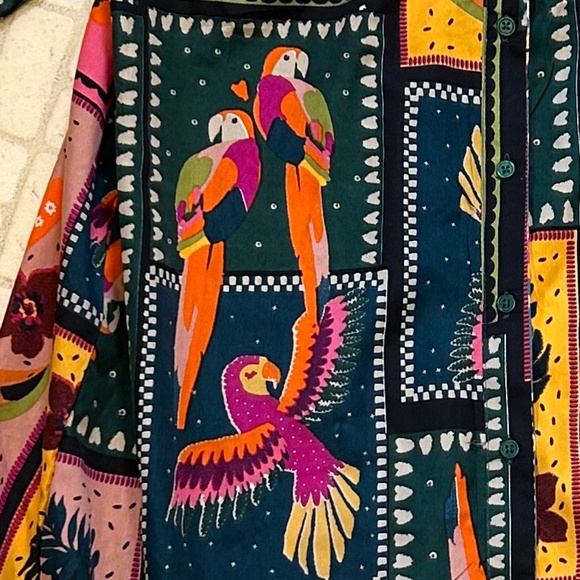 Tropical Print Button-front Duster/Lounger - Picture 5 of 10